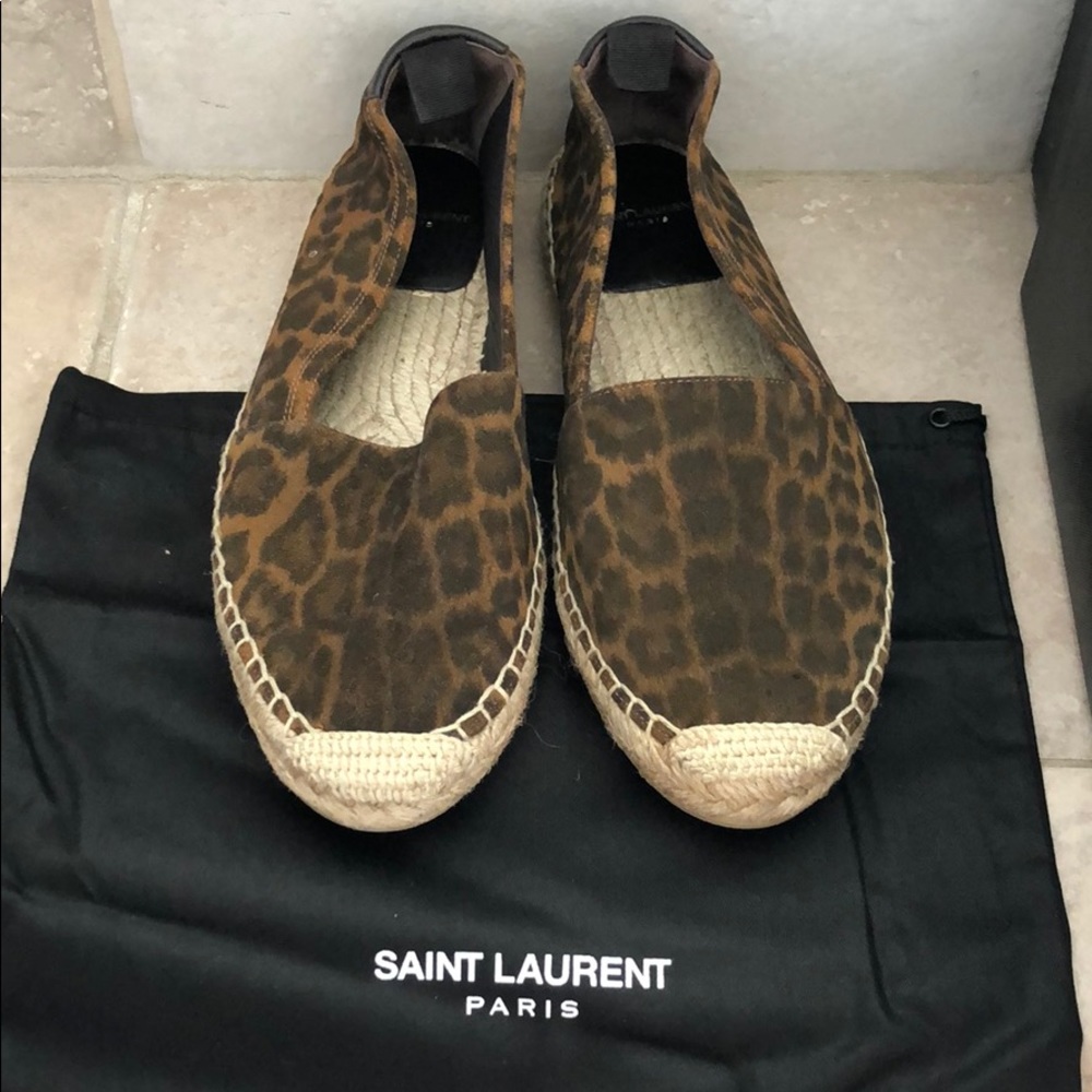 Saint Laurent leopard espadrilles size 37+